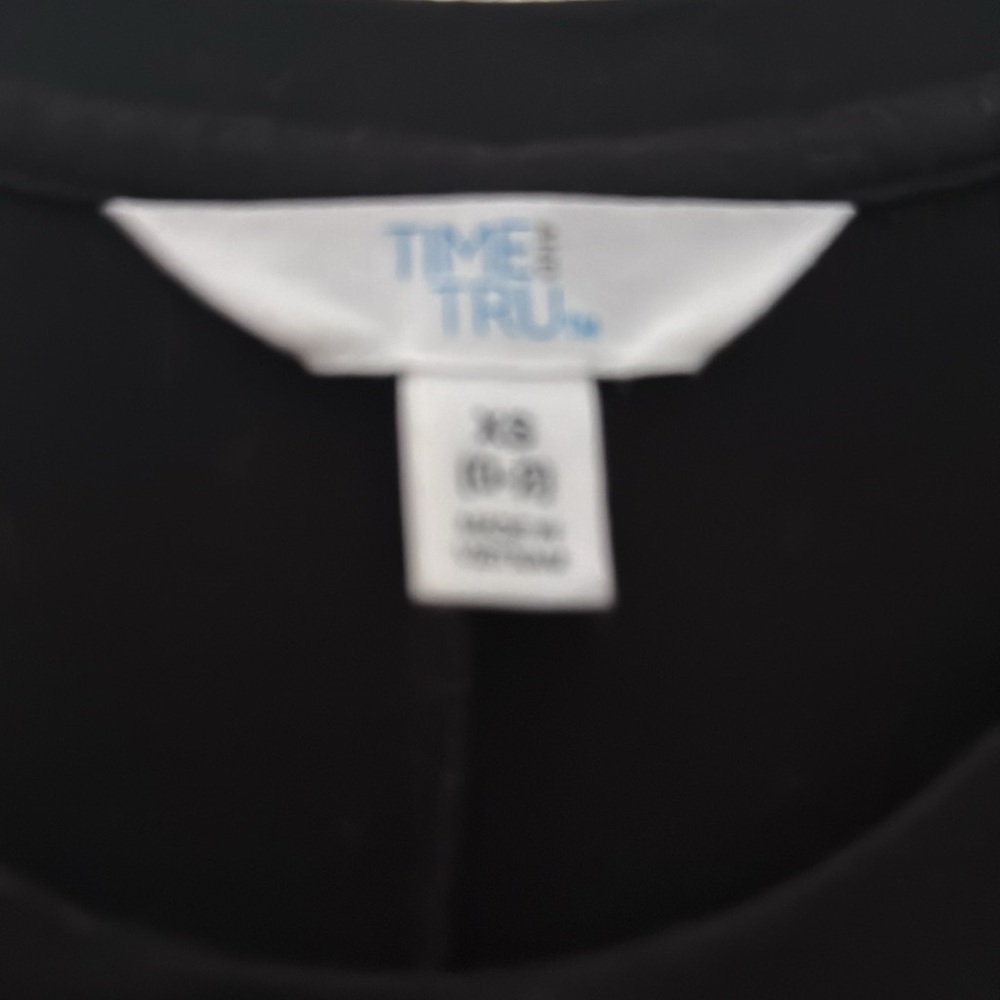 Time & Tru Black Cotton Midi Dress - Picture 3 of 3